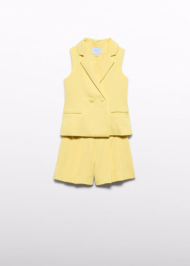 Conjunto colete/bermuda - Abel & Lula - A&L Mini Menina - SS26-5287