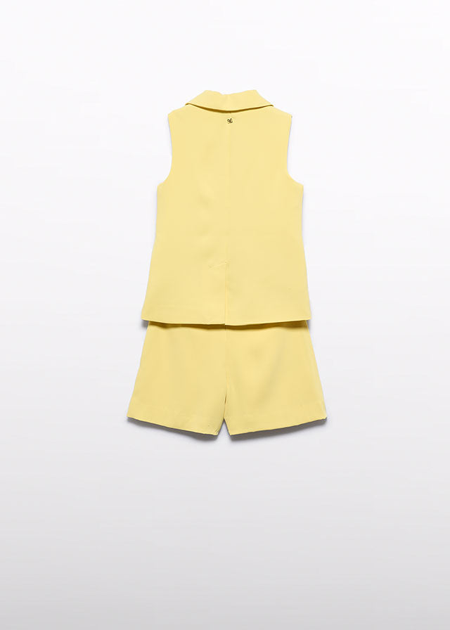 Conjunto colete/bermuda - Abel & Lula - A&L Mini Menina - SS26-5287