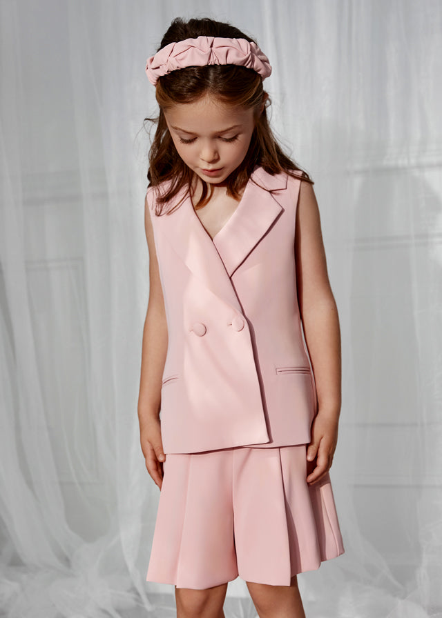 Conjunto colete/bermuda - Abel & Lula - A&L Mini Menina - SS26-5287