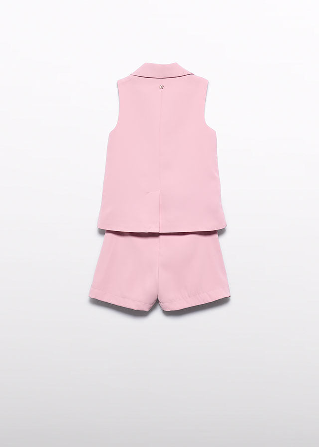 Conjunto colete/bermuda - Abel & Lula - A&L Mini Menina - SS26-5287