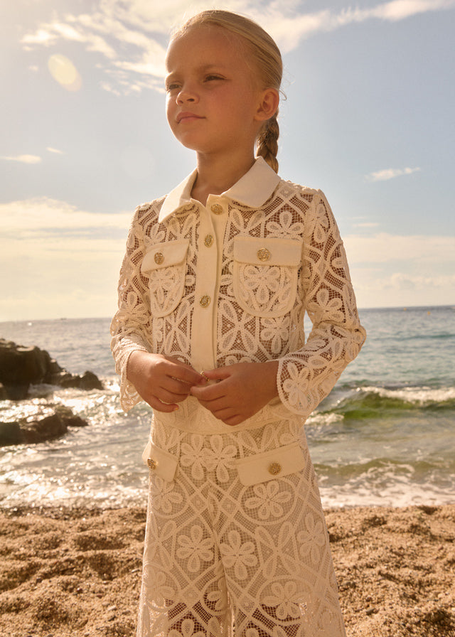 Conj. blusa/calça culotte gui - Abel & Lula - A&L Mini Menina - SS26-5288