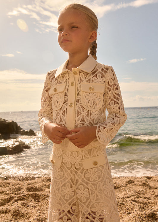 Conj. blusa/calça culotte gui - Abel & Lula - A&L Mini Menina - SS26-5288