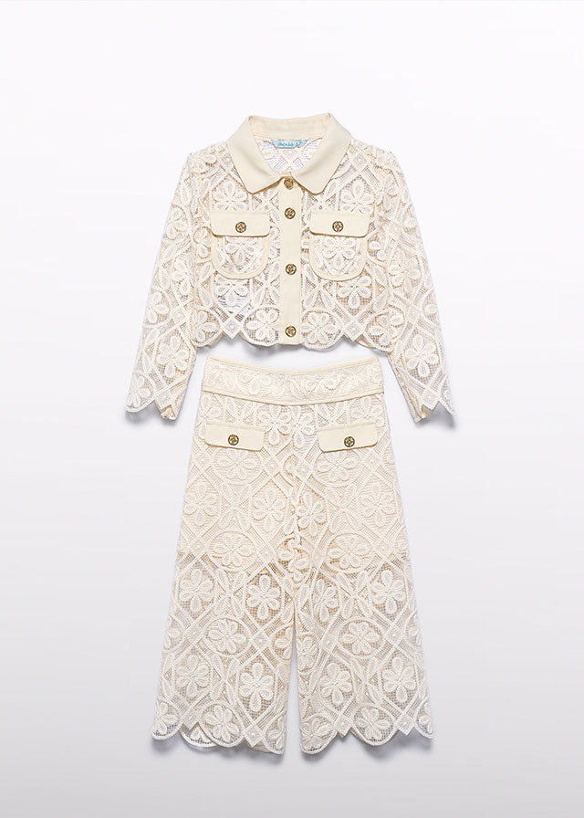 Conj. blusa/calça culotte gui - Abel & Lula - A&L Mini Menina - SS26-5288