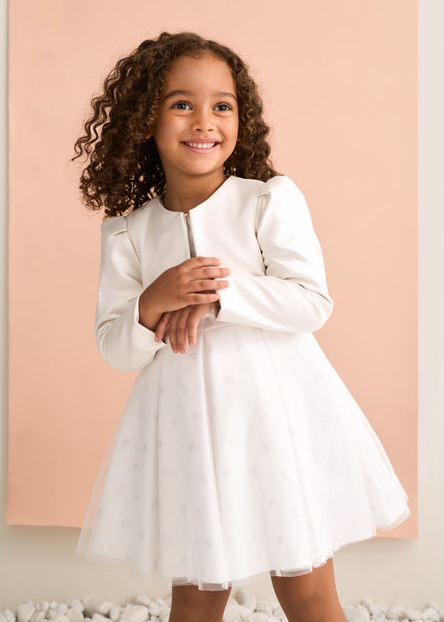 Jaqueta nacarada - Abel & Lula - A&L Mini Menina - SS26-5305