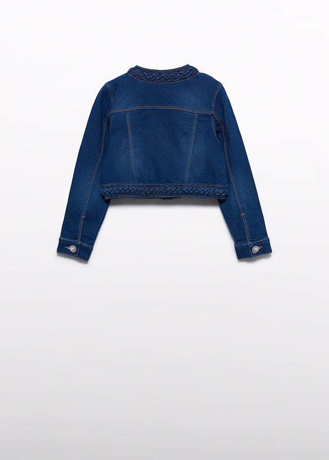Jaqueta denim pérolas - Abel & Lula - A&L Mini Menina - SS26-5307