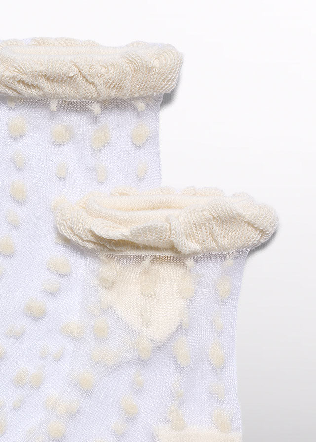 Soquetes espuma jacquard - Abel & Lula - A&L Mini Menina - SS26-5464