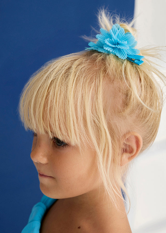 Set ganchos cabelo flor tule - Abel & Lula - A&L Mini Menina - SS26-5467