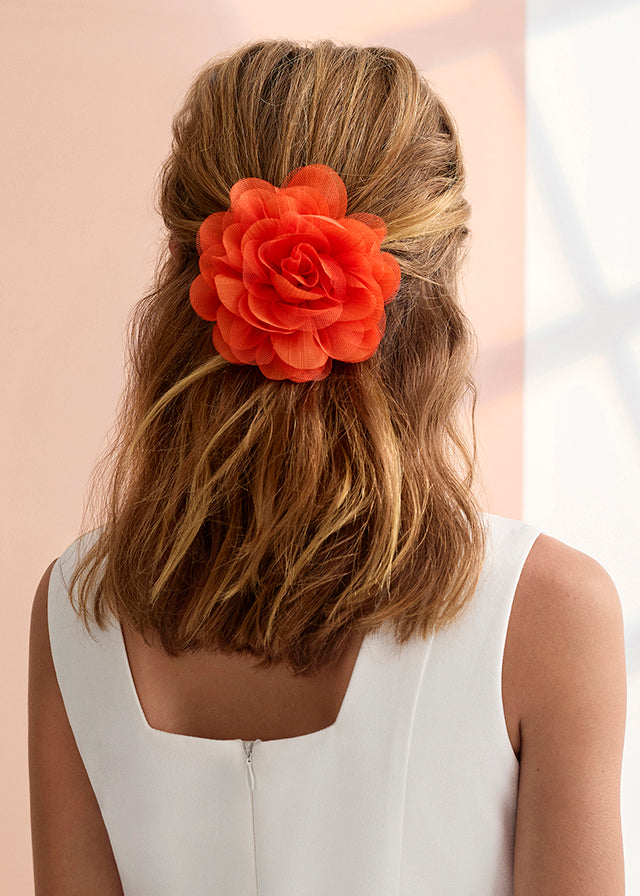 Gancho cabelo flor combinada - Abel & Lula - A&L Mini Menina - SS26-5468