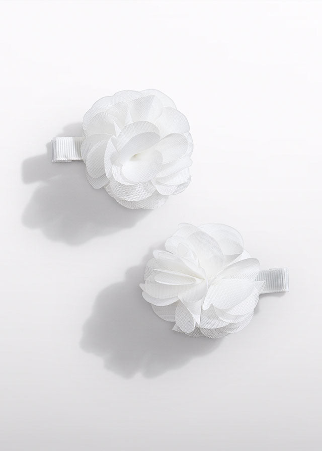 Set ganchos cabelo flor gasa - Abel & Lula - A&L Mini Menina - SS26-5470