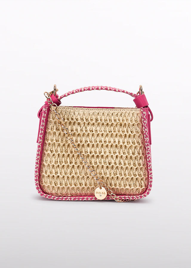 Bolsa de palha c/ ponto conch - Abel & Lula - A&L Mini Menina - SS26-5484