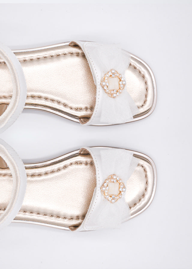 Sandália laçada tule - Abel & Lula - A&L Mini Menina - SS26-5489