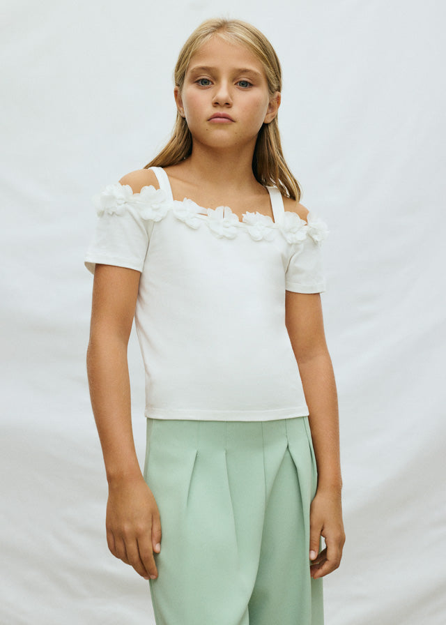 Camiseta m/curta flores 3d - mayoral - Menina - SS26-6003