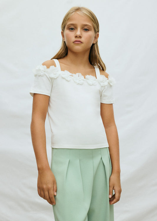 Camiseta m/curta flores 3d - mayoral - Menina - SS26-6003