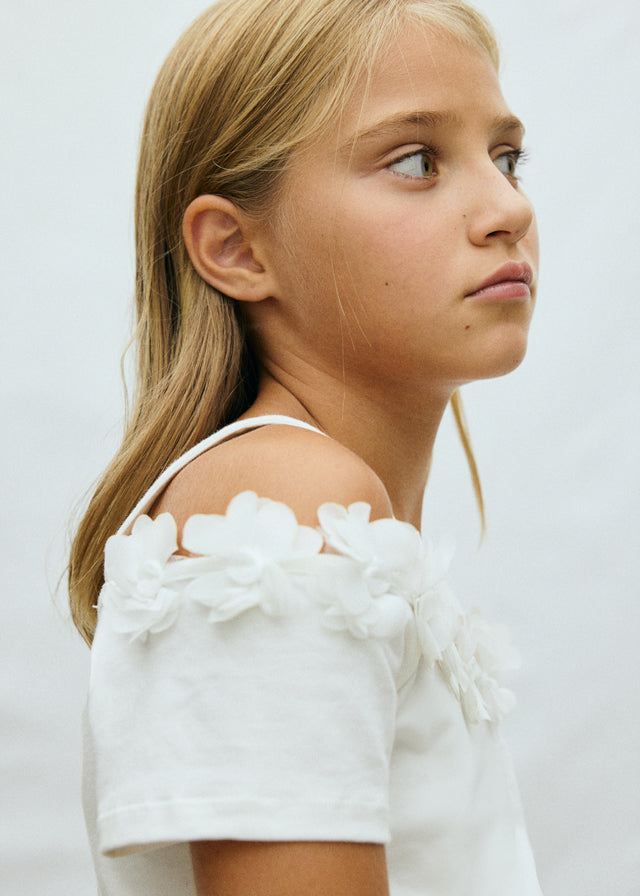 Camiseta m/curta flores 3d - mayoral - Menina - SS26-6003