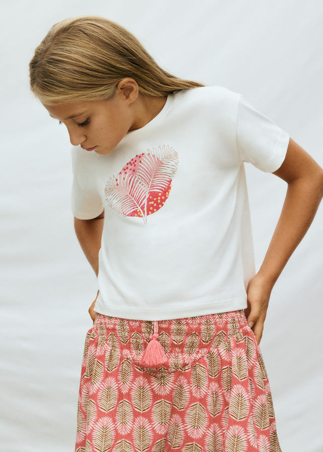 Camiseta m/cta gráfica - mayoral - Menina - SS26-6005