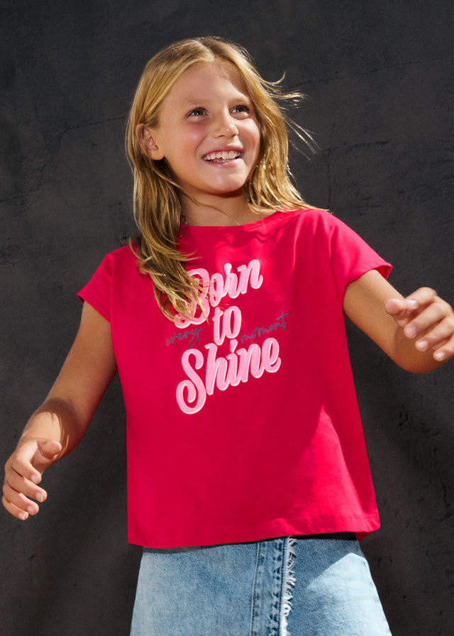 Camiseta m/cta gráfica - mayoral - Menina - SS26-6010