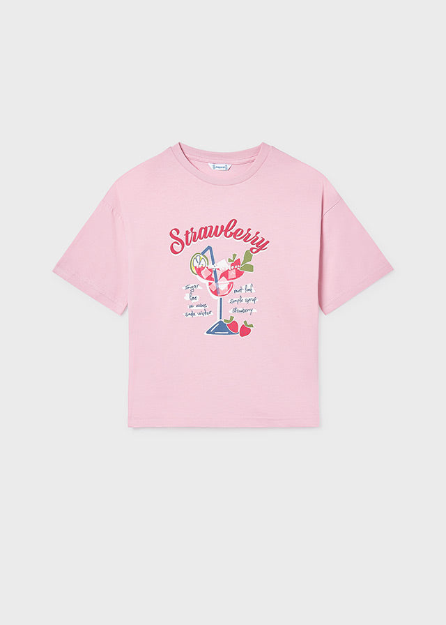 Camiseta m/cta gráfica - mayoral - Menina - SS26-6011