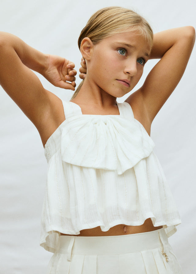 Top c/ laço de lurex - mayoral - Menina - SS26-6019