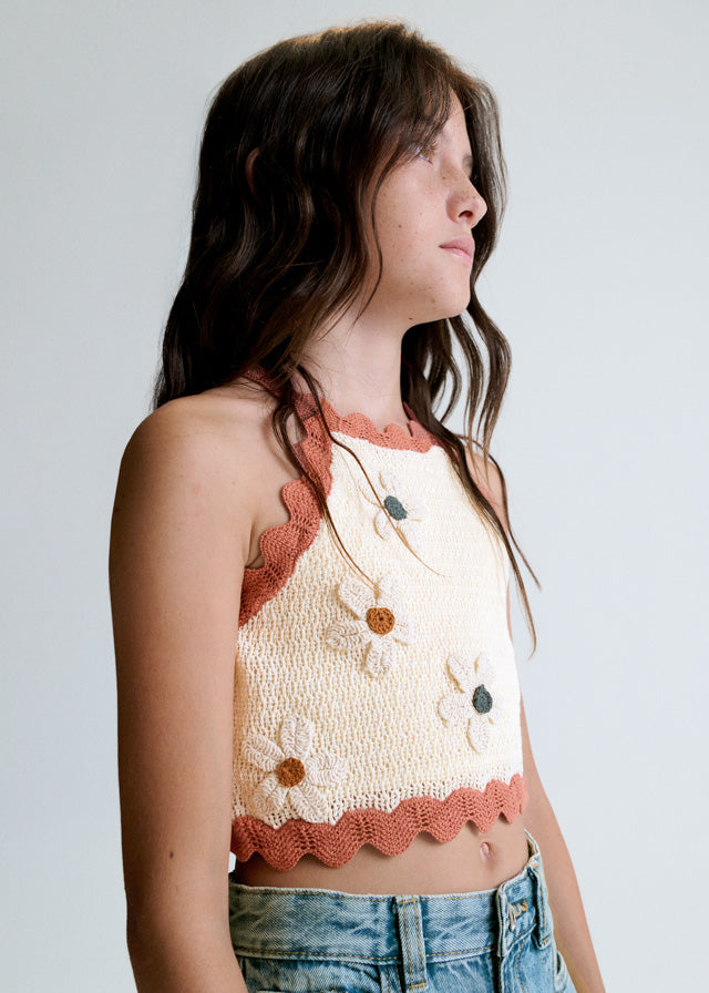 Top tricô flor - mayoral - Menina - SS26-6021