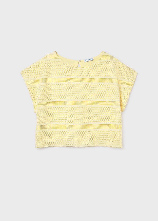 Top imitação de crochê - mayoral - Menina - SS26-6022