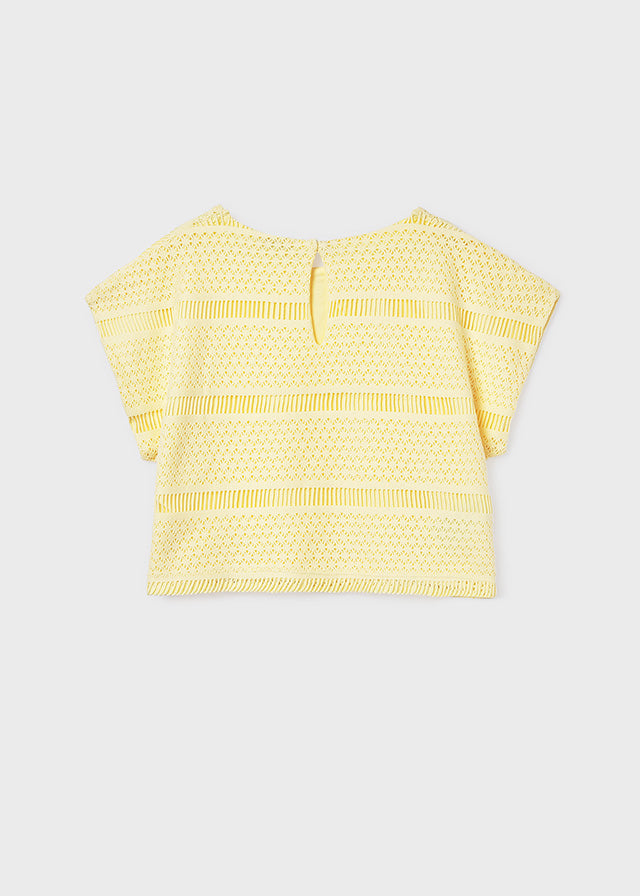 Top imitação de crochê - mayoral - Menina - SS26-6022