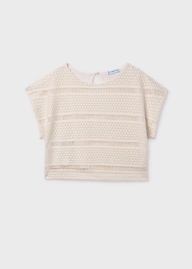 Top imitação de crochê - mayoral - Menina - SS26-6022