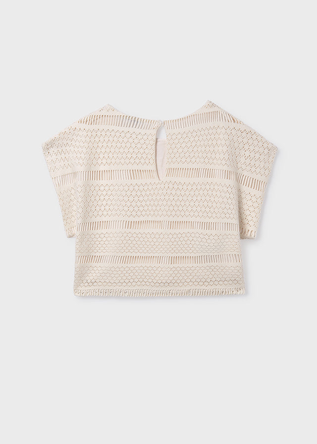 Top imitação de crochê - mayoral - Menina - SS26-6022