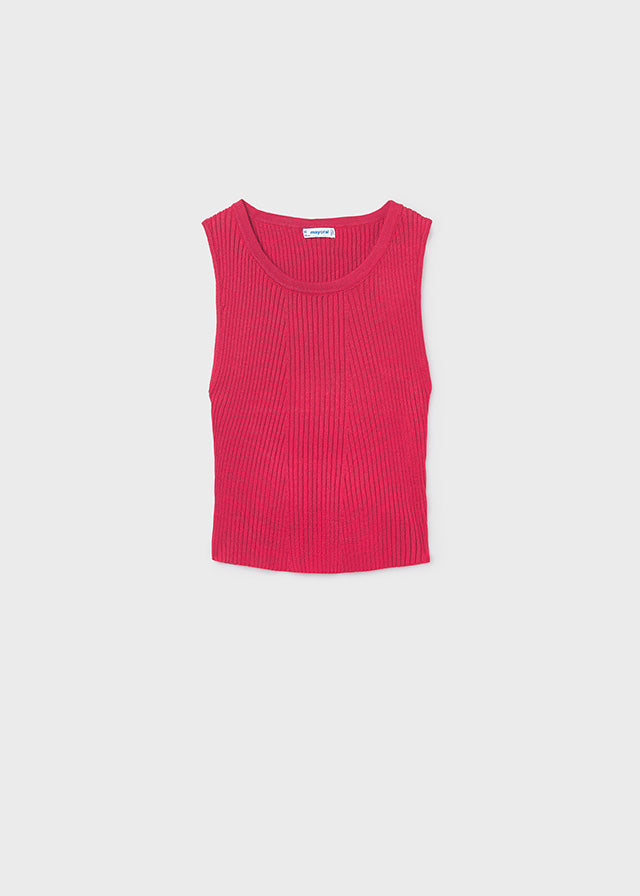 Top tricot recortado costas - mayoral - Menina - SS26-6026