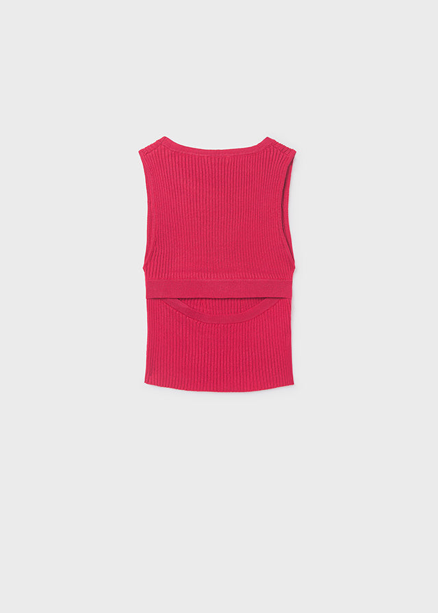 Top tricot recortado costas - mayoral - Menina - SS26-6026