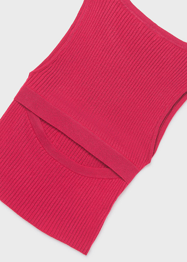 Top tricot recortado costas - mayoral - Menina - SS26-6026