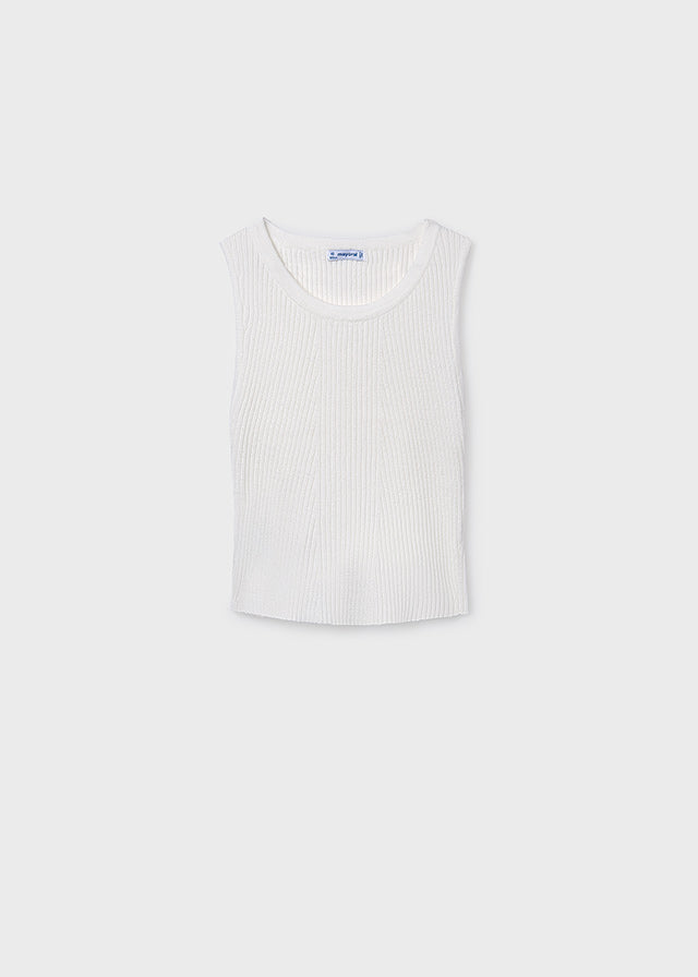 Top tricot recortado costas - mayoral - Menina - SS26-6026