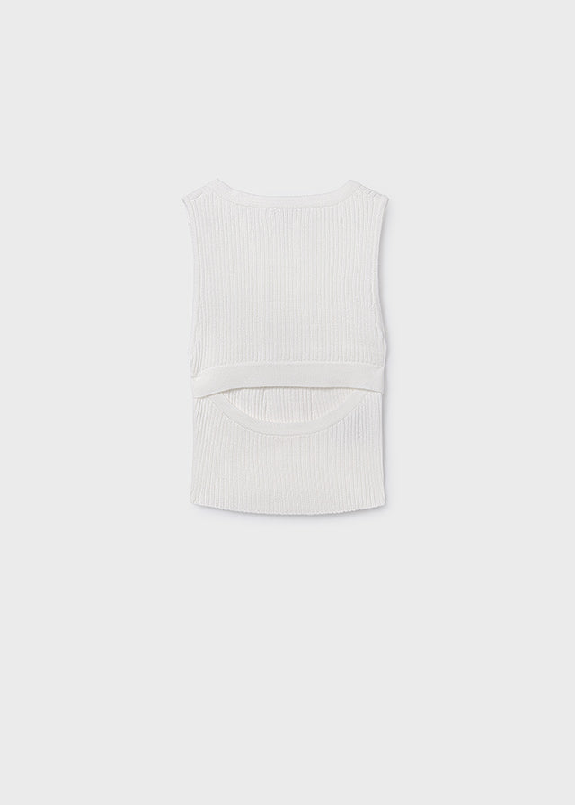 Top tricot recortado costas - mayoral - Menina - SS26-6026