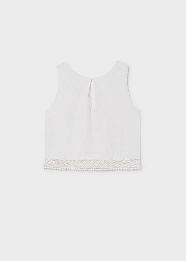 Blusa cinta bordada - mayoral - Menina - SS26-6157