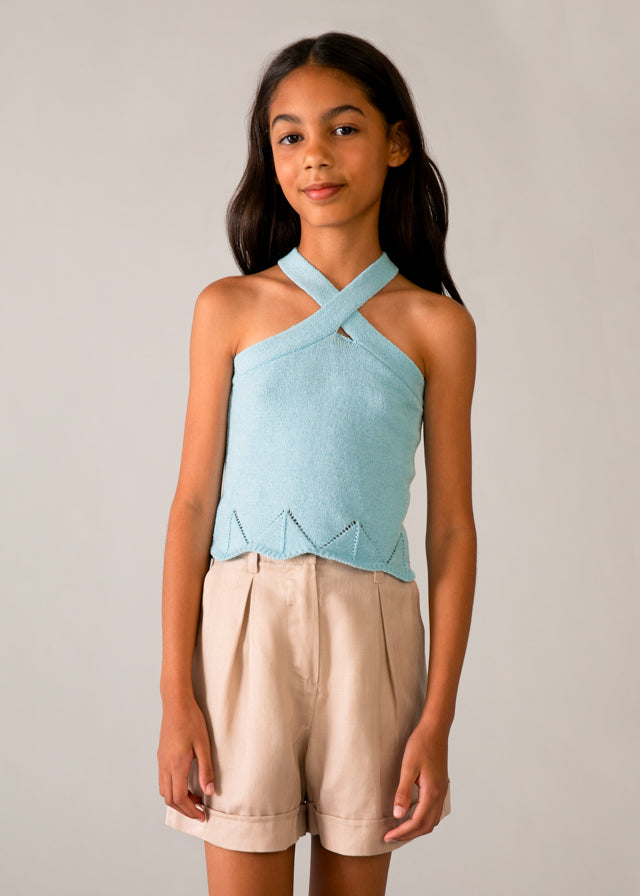 Calções imitação de linho - mayoral - Menina - SS26-6201