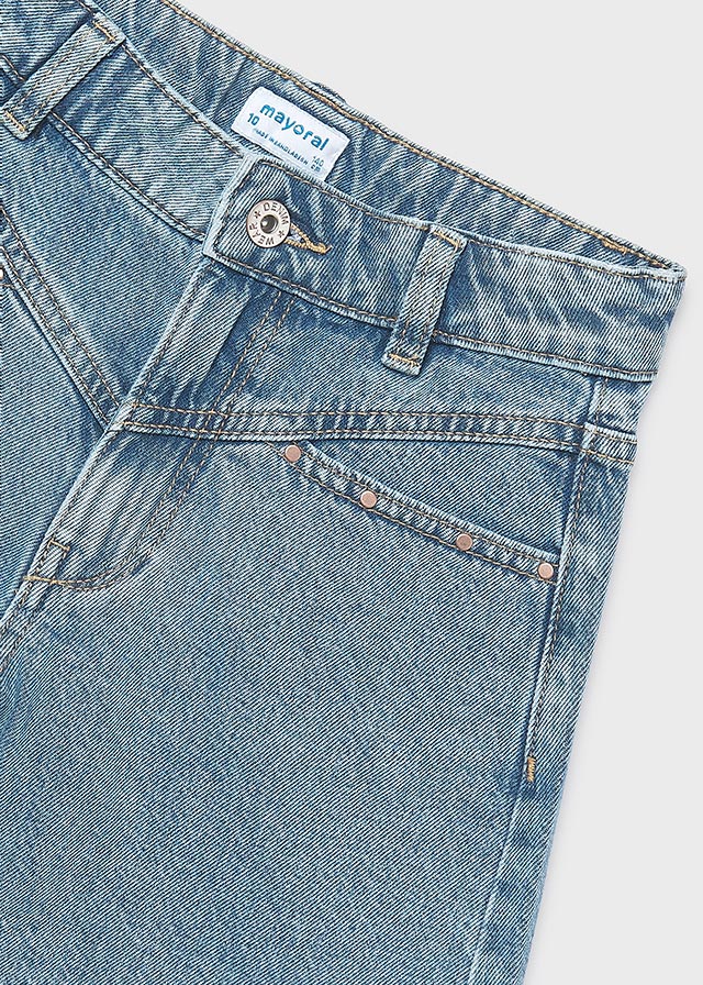Calções jeans c/ rebites - mayoral - Menina - SS26-6202