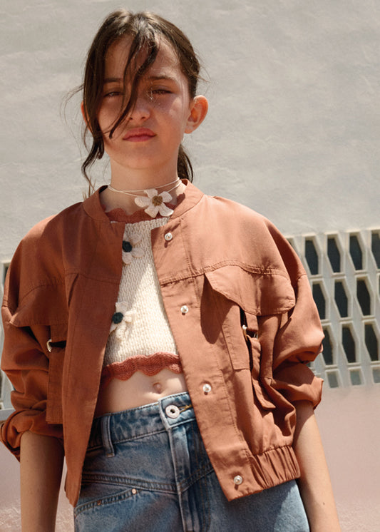 Jaqueta bomber fivelas - mayoral - Menina - SS26-6404