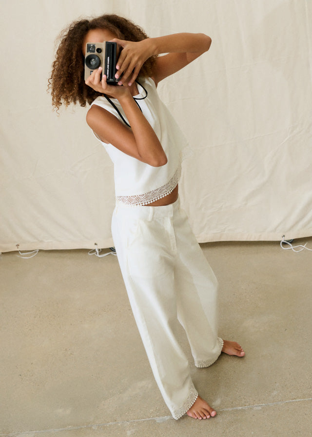 Calça c/ fita bordada - mayoral - Menina - SS26-6545