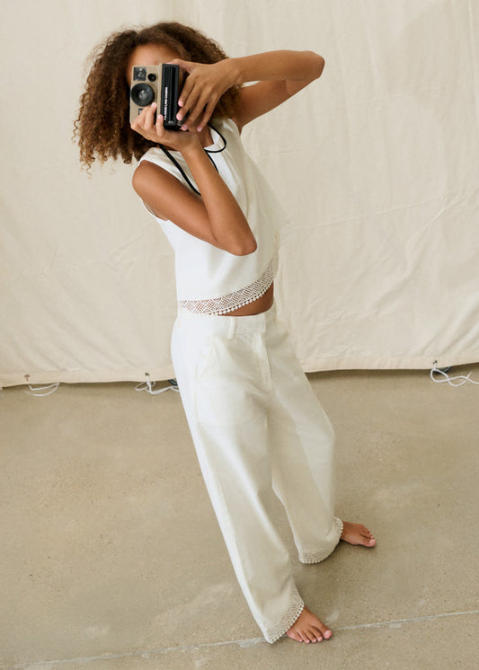 Calça c/ fita bordada - mayoral - Menina - SS26-6545