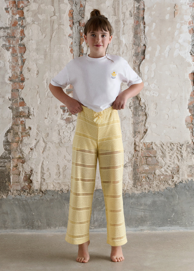 Calças tipo crochê - mayoral - Menina - SS26-6550