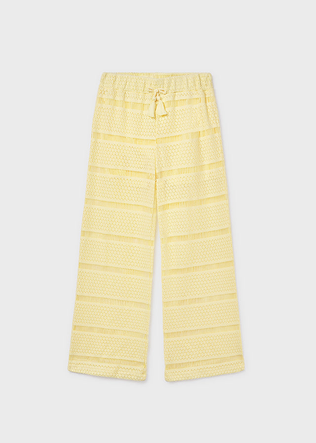 Calças tipo crochê - mayoral - Menina - SS26-6550