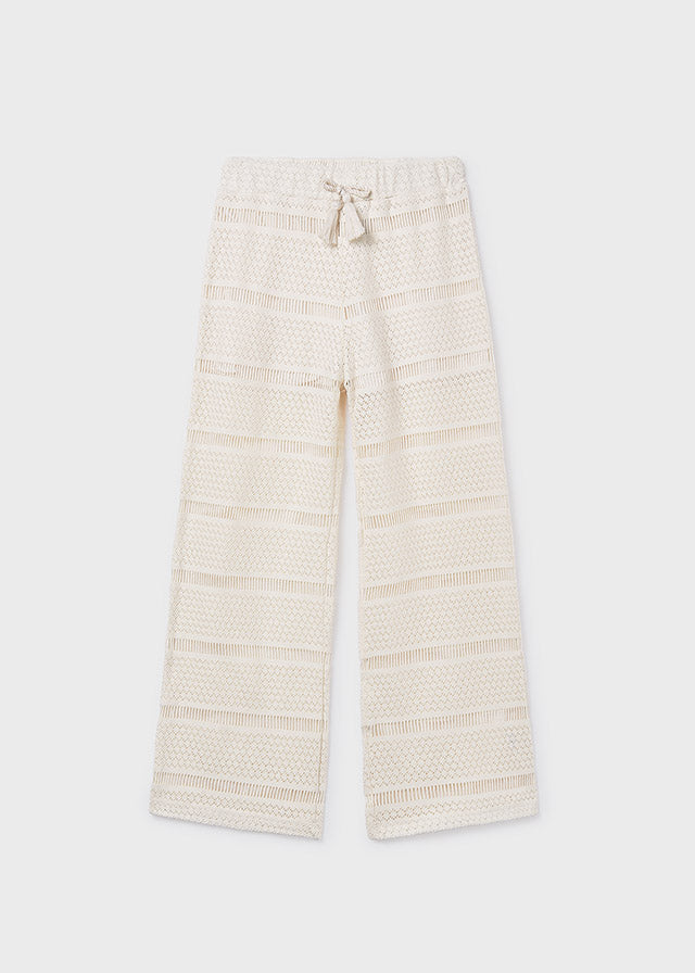 Calças tipo crochê - mayoral - Menina - SS26-6550