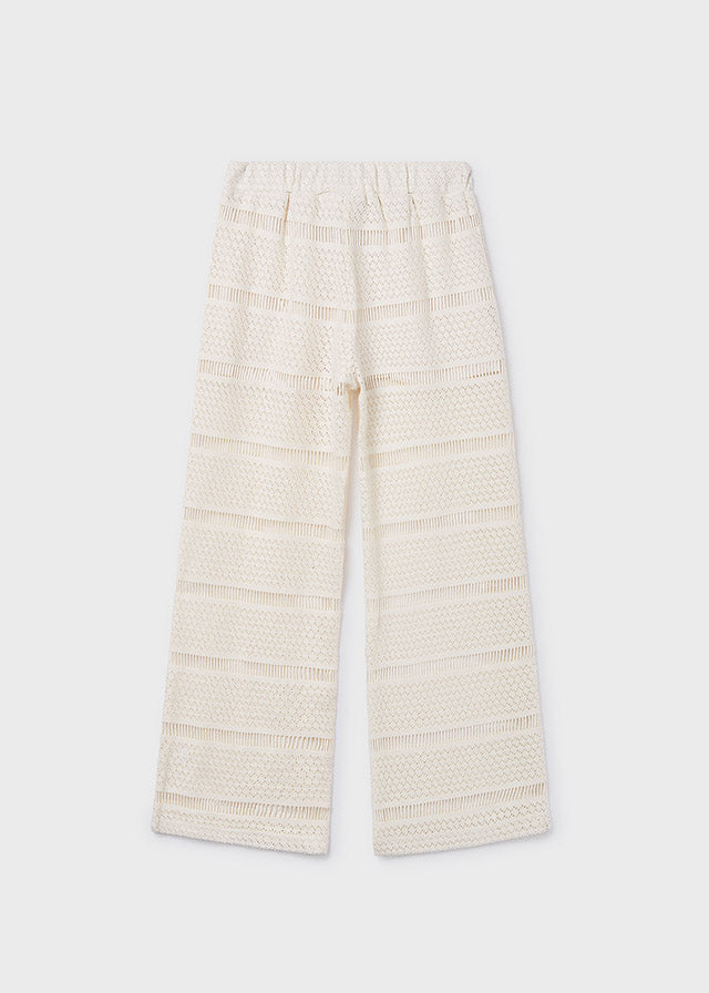 Calças tipo crochê - mayoral - Menina - SS26-6550
