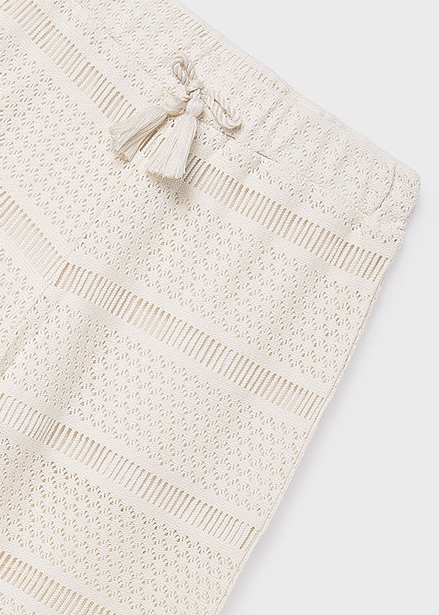 Calças tipo crochê - mayoral - Menina - SS26-6550