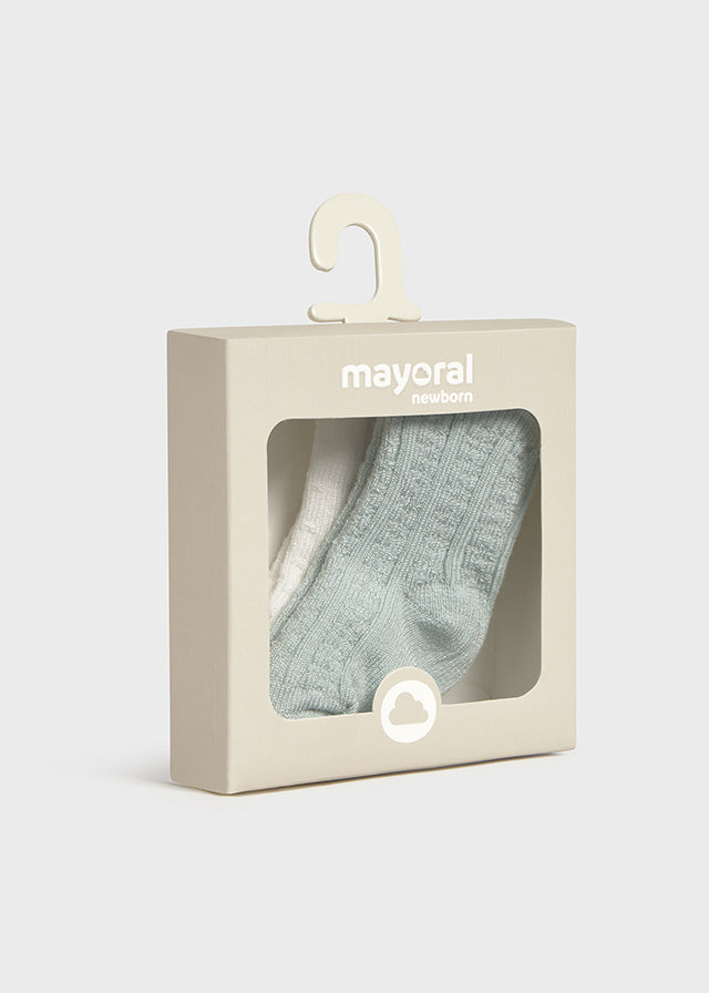 Pack 2 soquetes - mayoral - New Born menino - SS26-9050