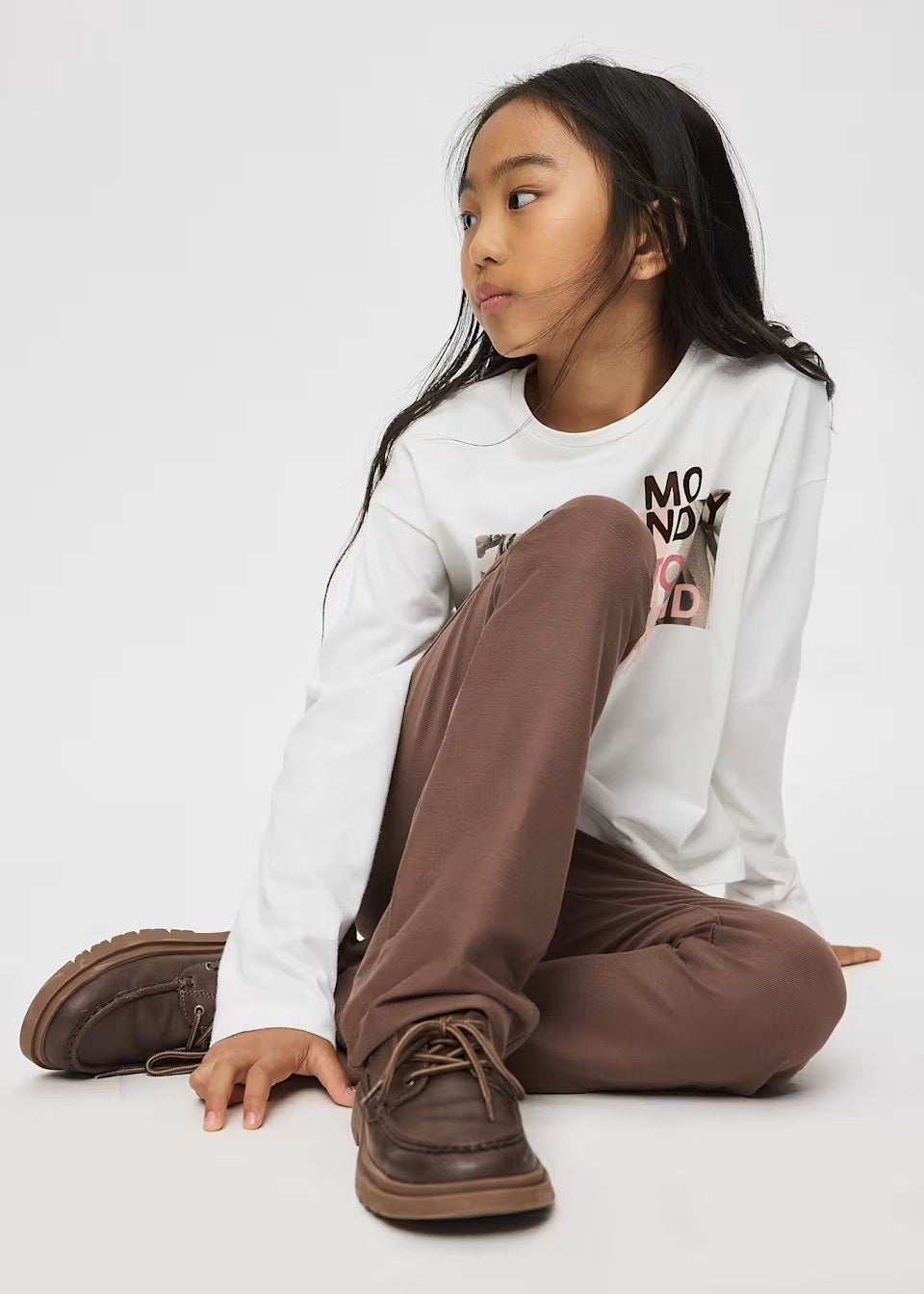 Conjunto leggings textura café - menina