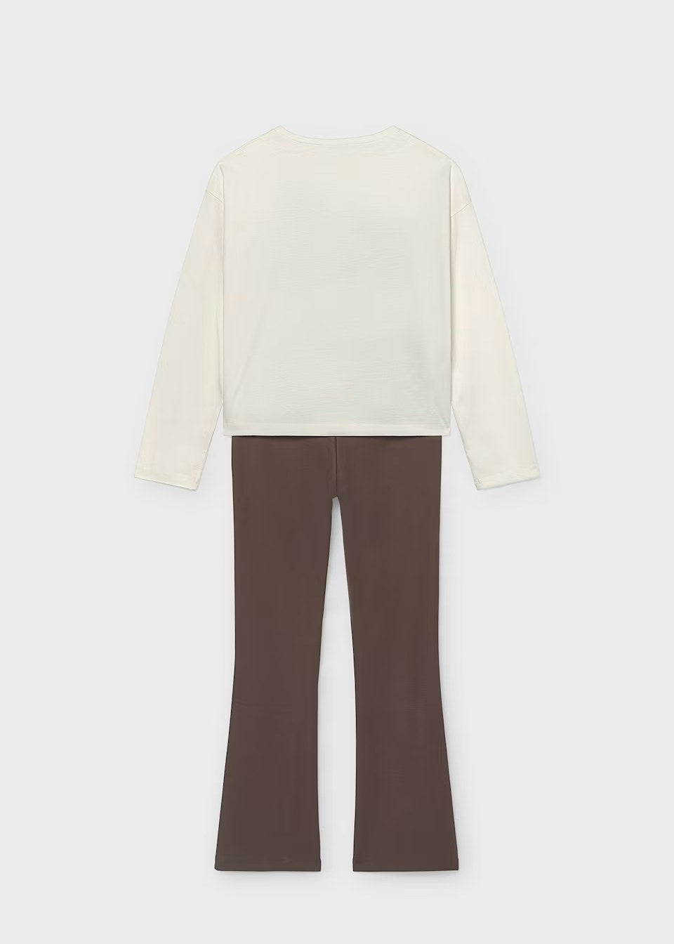 Conjunto leggings textura café