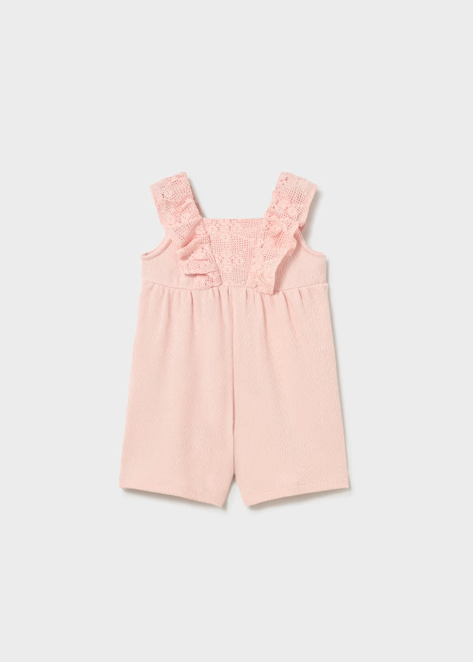 Macacão curto c/ guipura - mayoral - Baby menina - SS26-1827