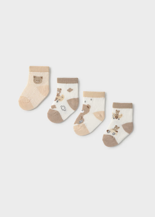 Pack de 4 soquetes - mayoral - New Born menino - SS26-9049