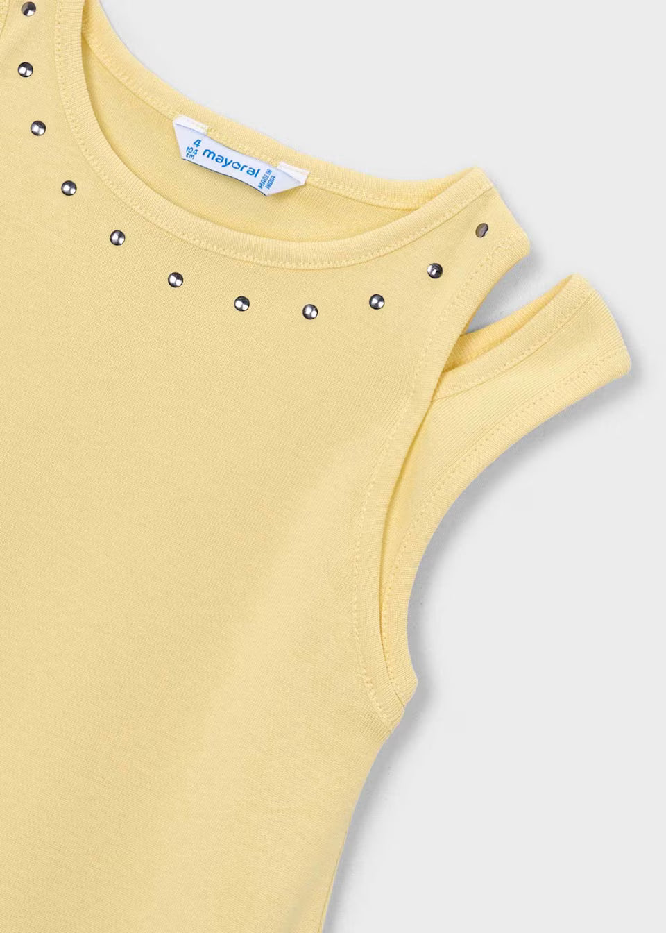 Vestido c/ recorte cravejado - mayoral - Mini Menina - SS26-3938