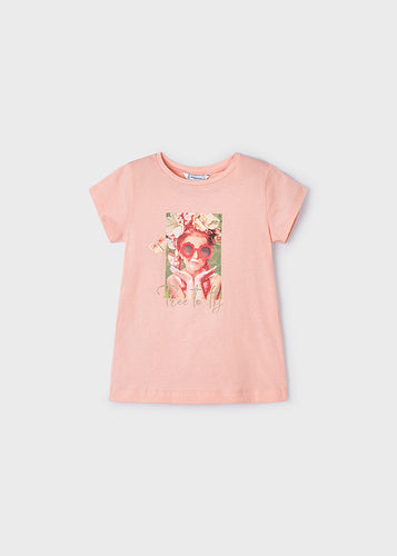 Camiseta manga curta - mayoral - Mini Menina - SS24-3090